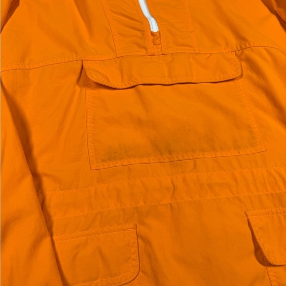 LL Bean Orange Pull Over Long Sleeve Nylon Light Weight Jacket Size Medium - Picture 2 of 9